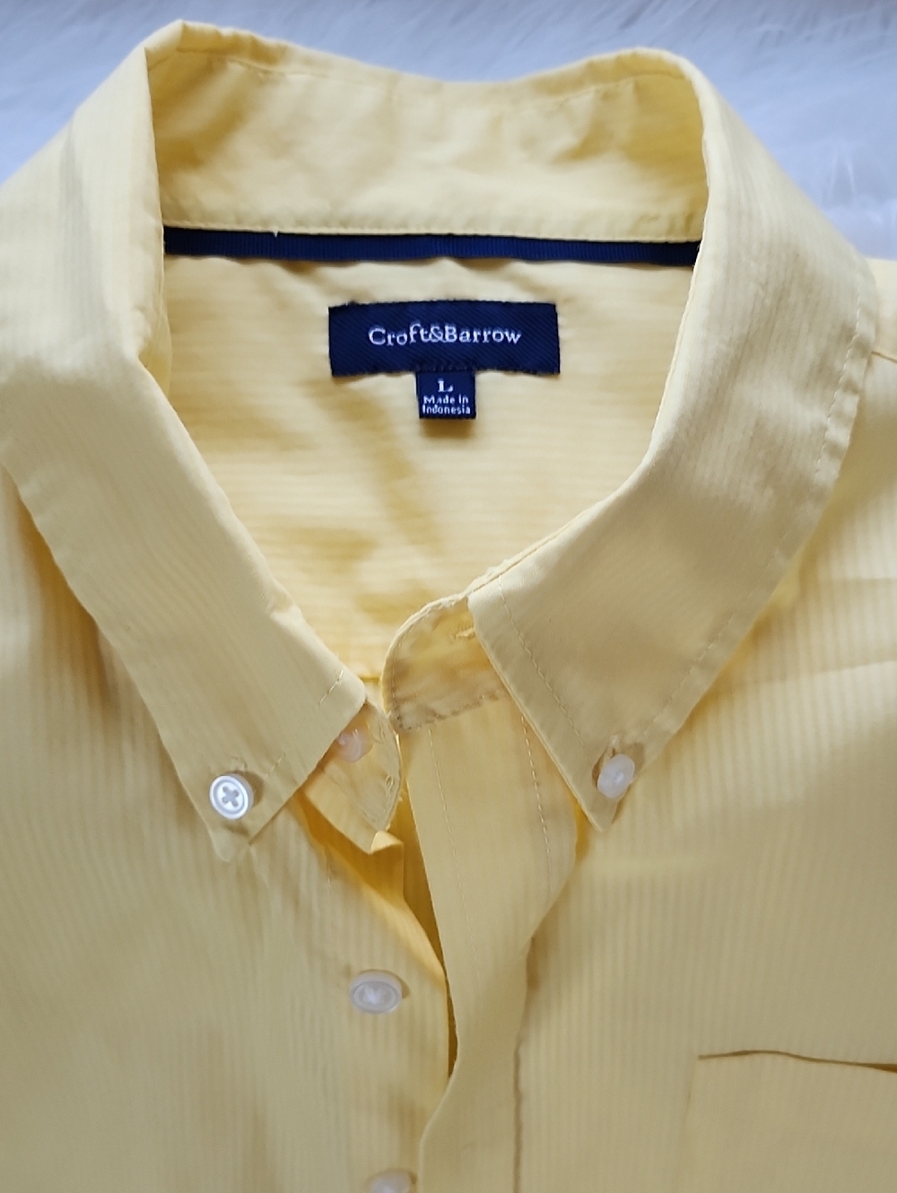 croft & barrow Yellow Button-Down Casual Shirt